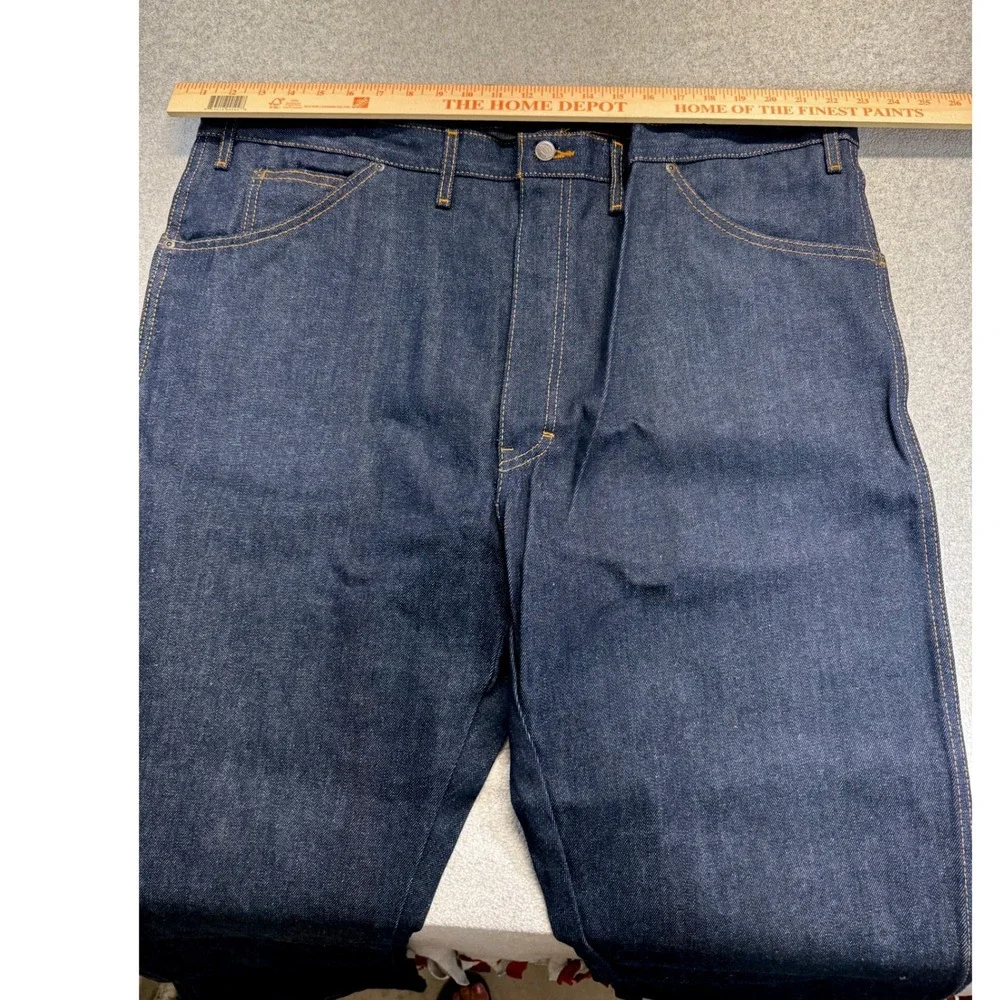 Dickies Regular Fit Jeans Mens 44x32 Indigo Blue Heavyweight Denim Workwear NWT‎